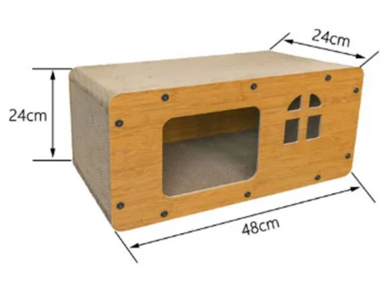 Cama casa de madera