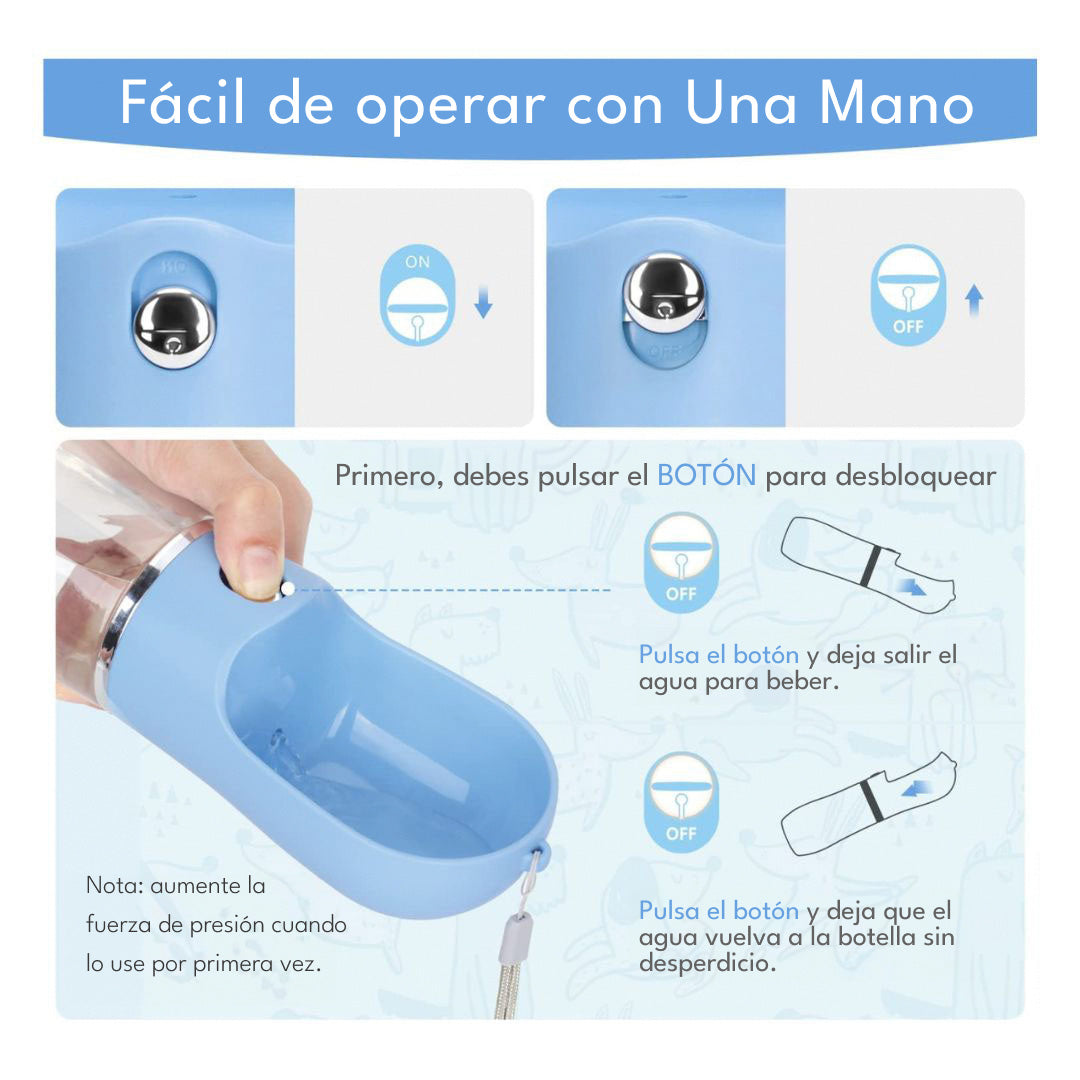 BEBEDERO PORTATIL CON BOTON