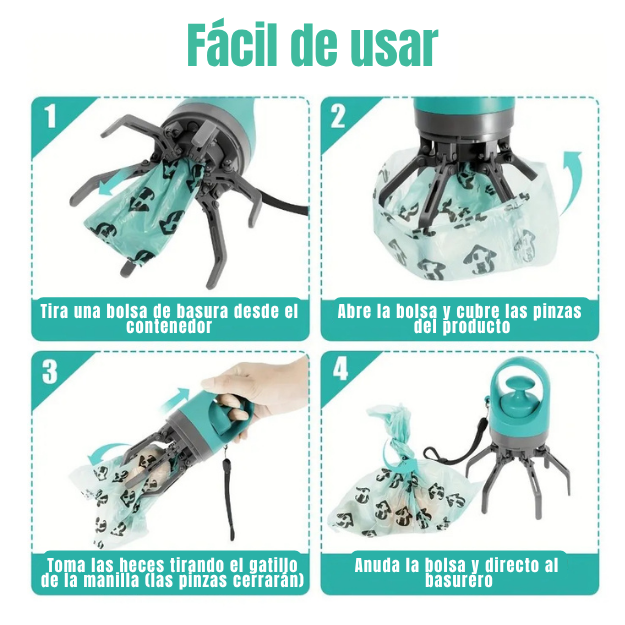 Recogedor portátil de heces