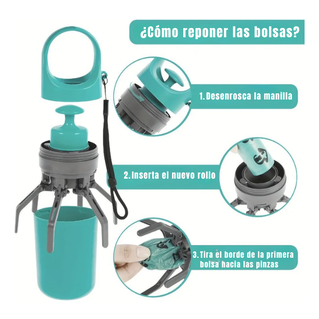 Recogedor portátil de heces