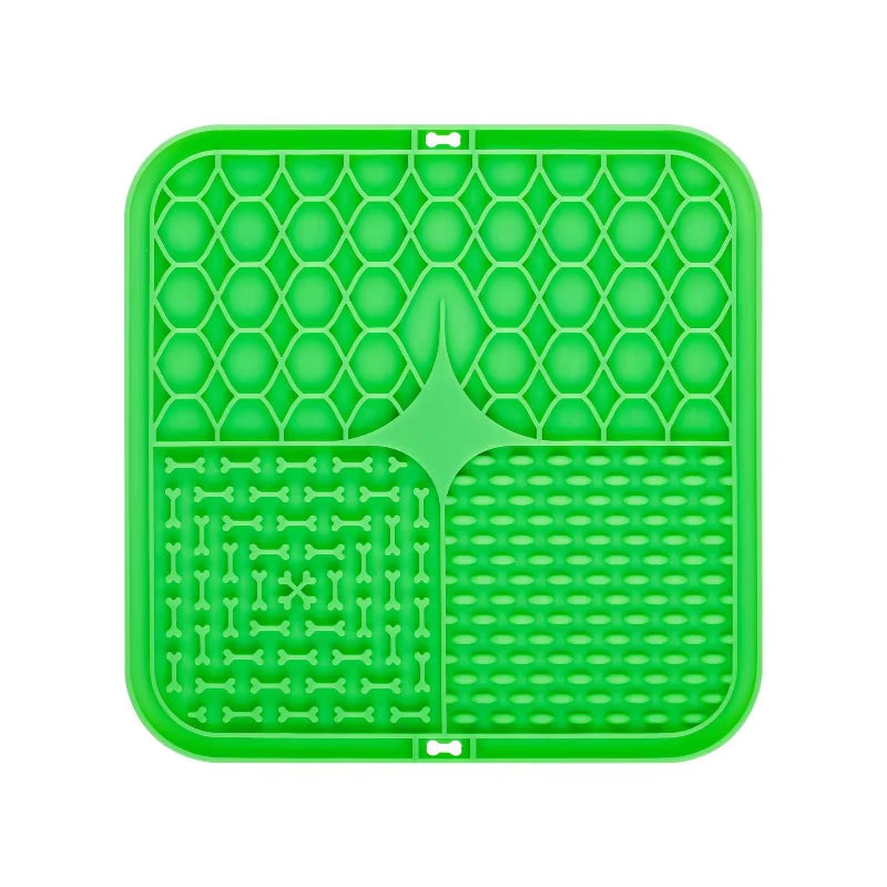 Pet Lick Silicone Mat Slow Feeder Dog Food Plate Bathing Distraction Sucker Training Feeder Supplies for Dogs