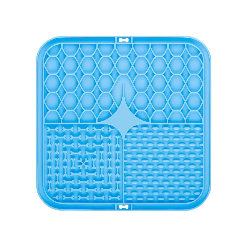 Pet Lick Silicone Mat Slow Feeder Dog Food Plate Bathing Distraction Sucker Training Feeder Supplies for Dogs