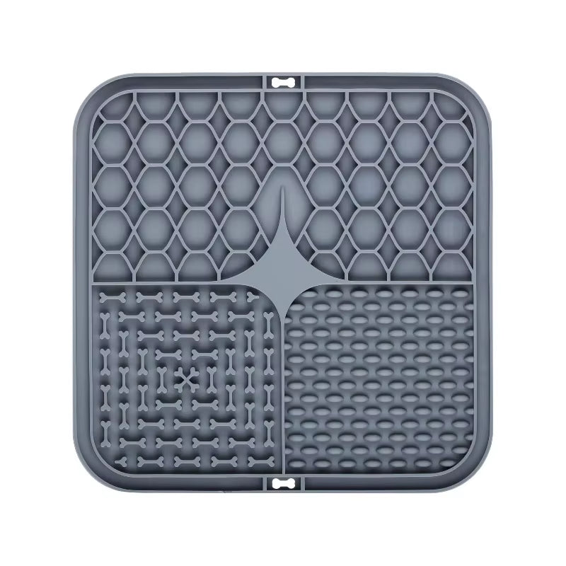 Pet Lick Silicone Mat Slow Feeder Dog Food Plate Bathing Distraction Sucker Training Feeder Supplies for Dogs