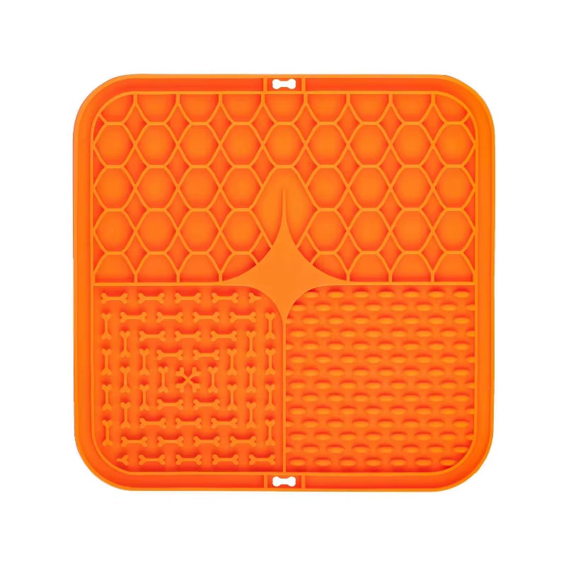Pet Lick Silicone Mat Slow Feeder Dog Food Plate Bathing Distraction Sucker Training Feeder Supplies for Dogs
