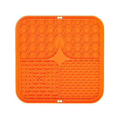 Pet Lick Silicone Mat Slow Feeder Dog Food Plate Bathing Distraction Sucker Training Feeder Supplies for Dogs