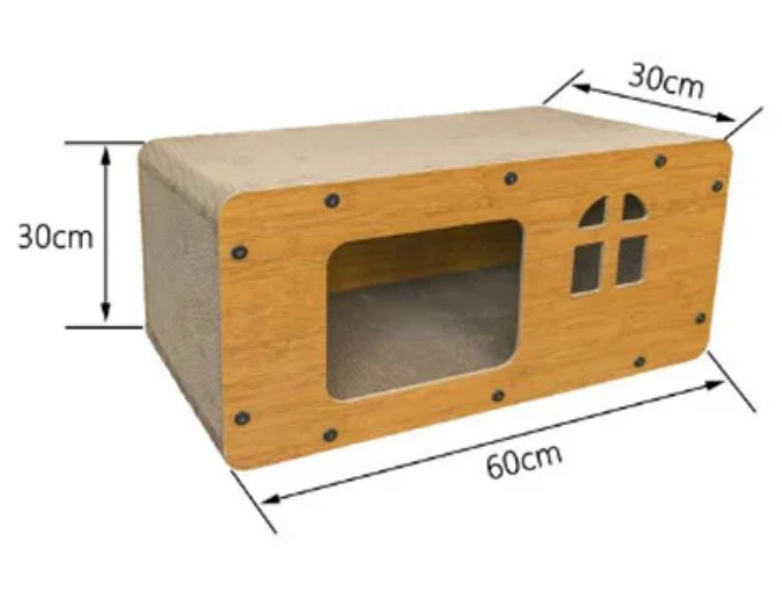 Cama casa de madera