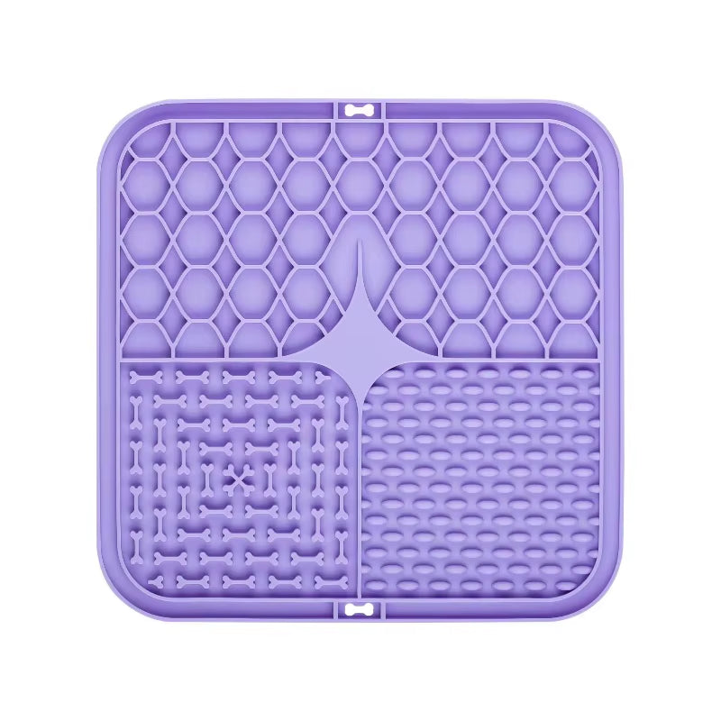 Pet Lick Silicone Mat Slow Feeder Dog Food Plate Bathing Distraction Sucker Training Feeder Supplies for Dogs
