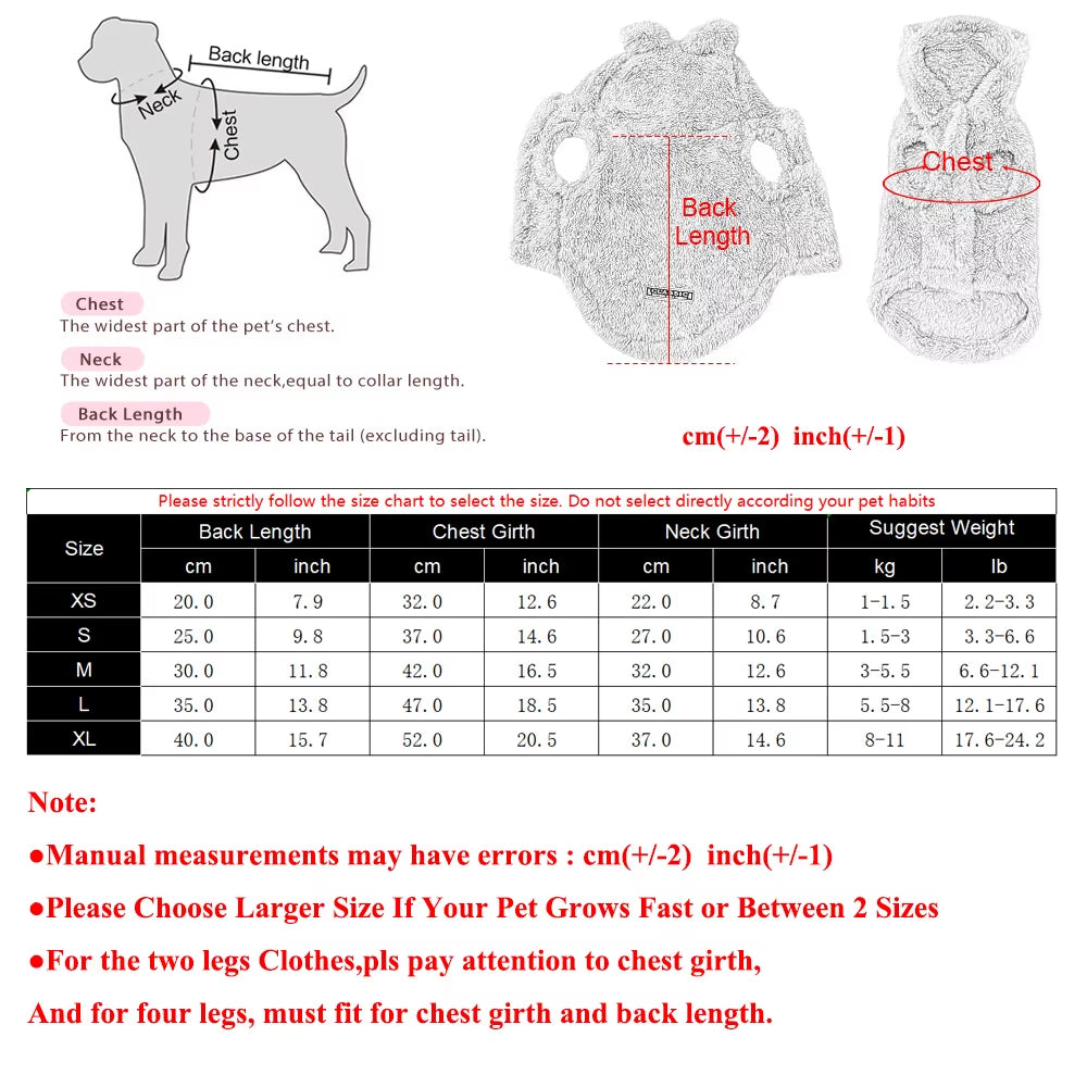 Soft Fleece Pet Dog Clothes Cute Hoodie Coat for Small Medium Dogs Cats Autumn Winter Puppy Hooded Jacket Sweater Pug Apparel